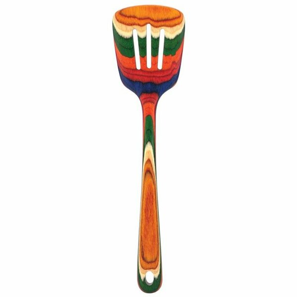 Totally Bamboo Baltique Multicolored Birch Wood Slotted Spatula 20-9503